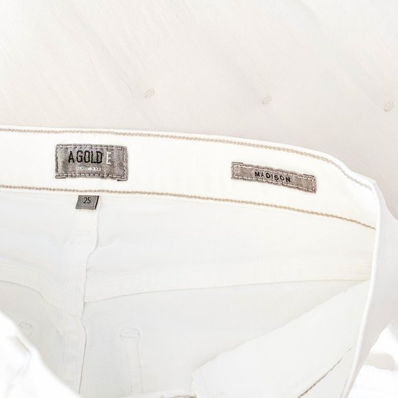 Agolde Madison White Ultra Flare Jeans 25 - Picture 4 of 8